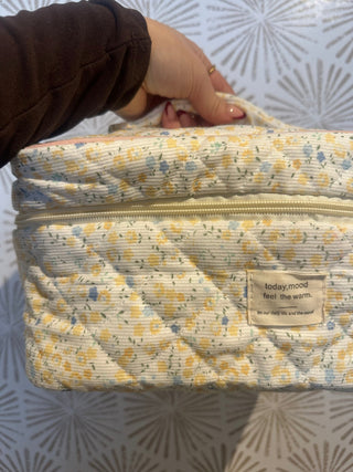 Corduroy Floral Travel Bag - Simply Sunflowers