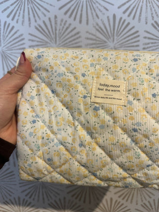 Corduroy Floral Travel Bag - Simply Sunflowers