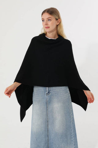 Cowl Neck Poncho - Simply Sunflowers