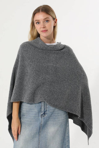 Cowl Neck Poncho - Simply Sunflowers