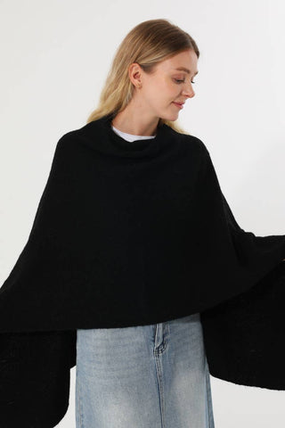 Cowl Neck Poncho - Simply Sunflowers
