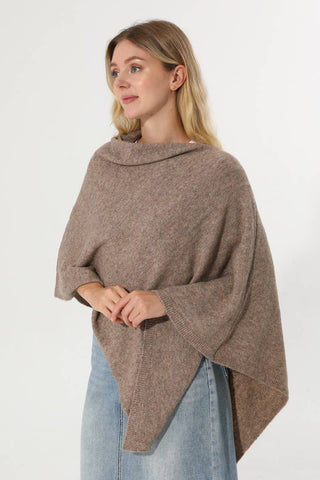 Cowl Neck Poncho - Simply Sunflowers