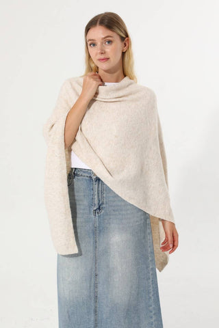 Cowl Neck Poncho - Simply Sunflowers