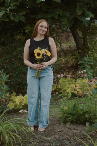 Crimson Tie Top - Simply Sunflowers