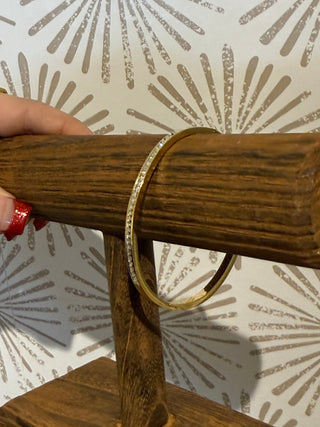 Crystal Gold Bangle Bracelet - Simply Sunflowers