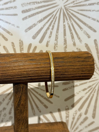 Crystal Gold Bangle Bracelet - Simply Sunflowers