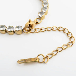 Cubic Zirconia Round Stone Tennis Chain Bracelet - Simply Sunflowers