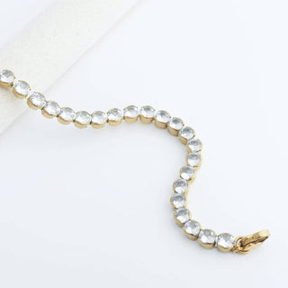 Cubic Zirconia Round Stone Tennis Chain Bracelet - Simply Sunflowers