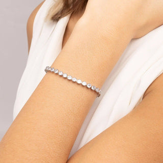 Cubic Zirconia Round Stone Tennis Chain Bracelet - Simply Sunflowers
