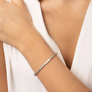 Cubic Zirconia Round Stone Tennis Chain Bracelet - Simply Sunflowers