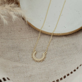 Curved Luck Necklace - Simply Sunflowers