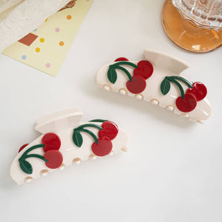 Cute 3D Cherry Hair Clip, Acetate Fruit Hair Accessory - Simply Sunflowers