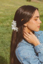 Pearlescent Flower Trio Claw Clip
