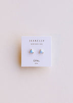 Gold Opal Studs