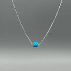 Tiny Square Stone Necklace
