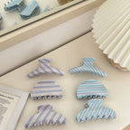 Blue Stripes Claw Clip