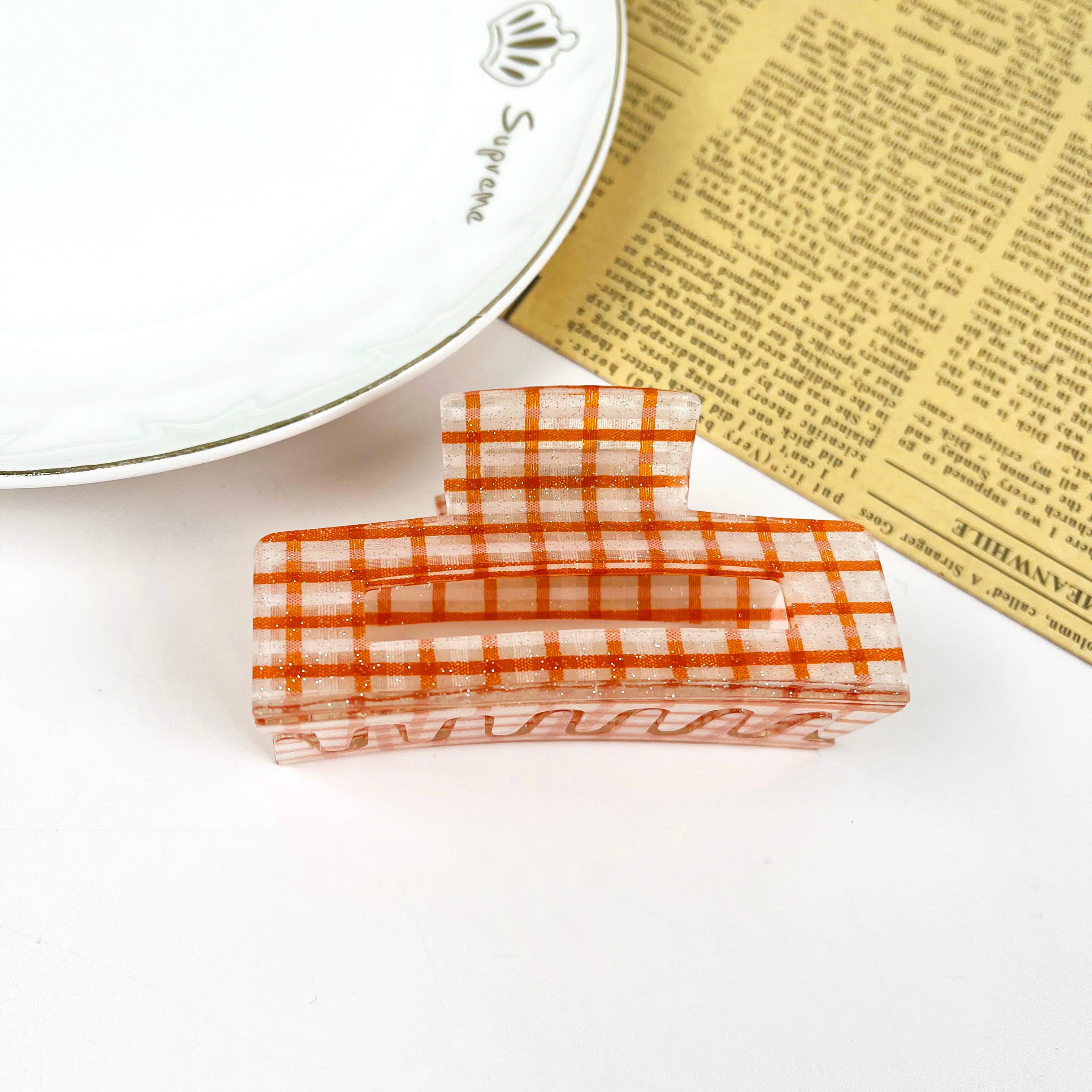 Plaid Claw Clip