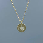 Etched Sun & Moon Necklace