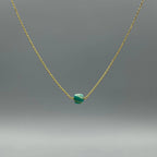 Tiny Square Stone Necklace