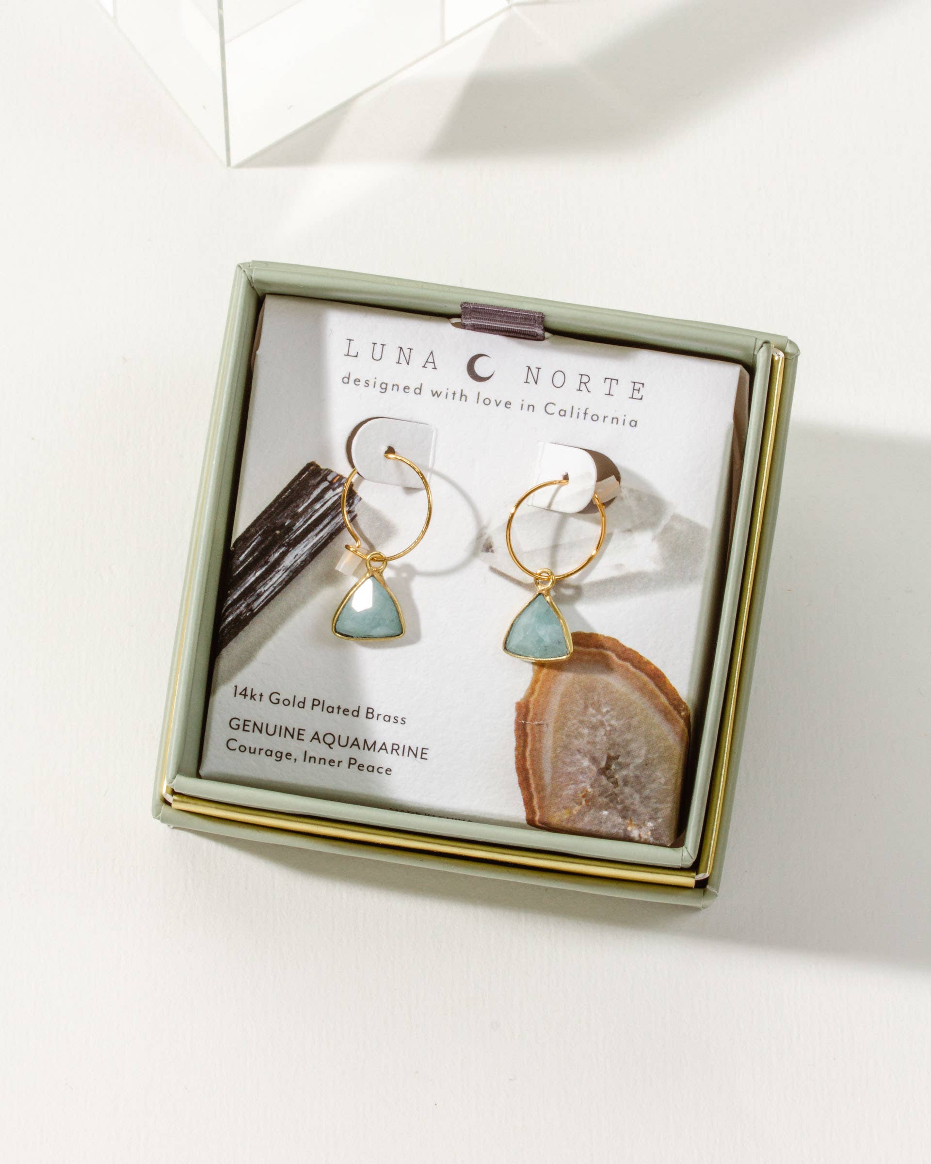 Aquamarine Hoops