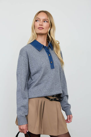 Sweater Denim Pullover