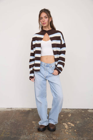 Striped Classic Cardigan