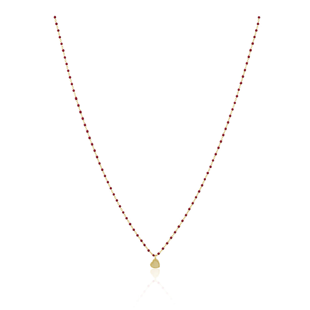 Red Elsa Mini Heart Necklace