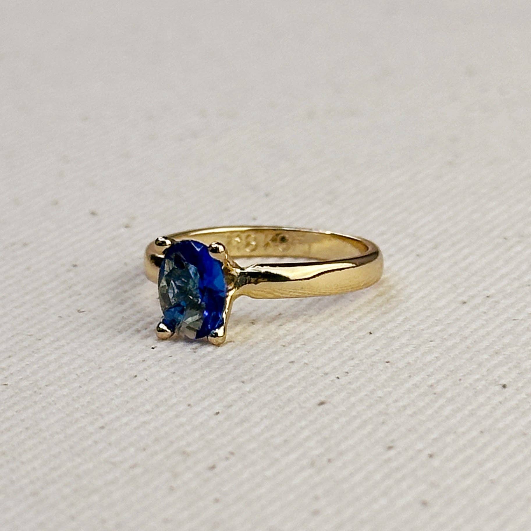 Royal Blue Solitaire Ring