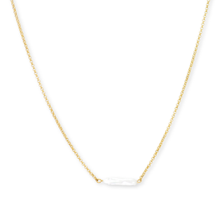 Halo Pearl Bar Necklace