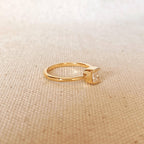 Gold Square Diamond Ring