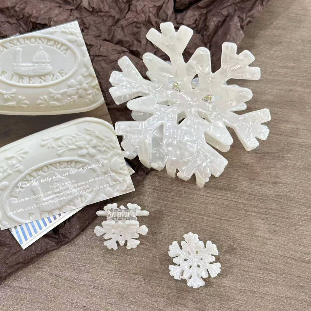 Frosty Snowflake Hair Clip