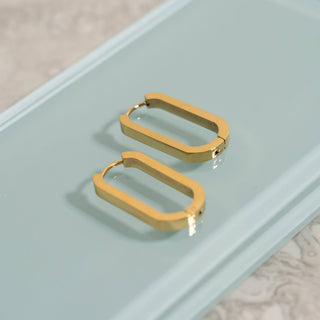 Oval Huggie Hoops