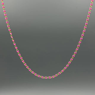 Dainty Enamel Chain Necklace - Simply Sunflowers