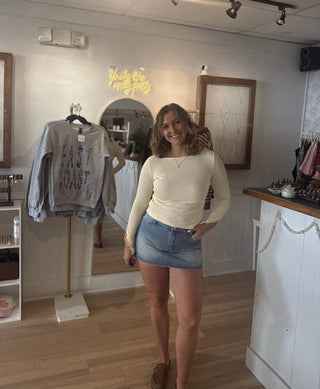 Daisy Denim Skirt - Simply Sunflowers