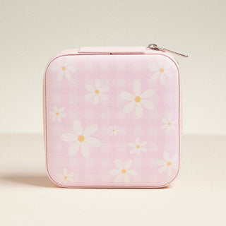 Daisy Flower Pattern Jewelry Box - Travel Size - Simply Sunflowers