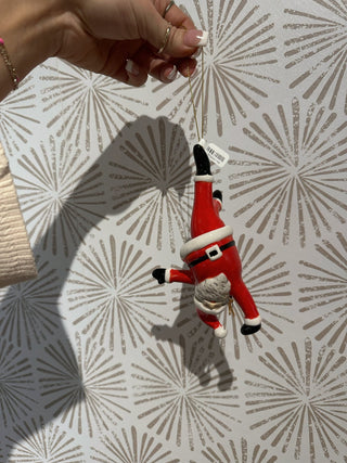 Dancing Santa Handstand Ornament - Simply Sunflowers