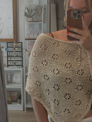Delilah Knit Poncho Top - Simply Sunflowers