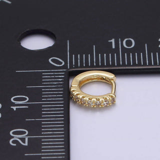 Diamond Studded Huggies - Simply Sunflowers