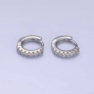 Diamond Studded Huggies - Simply Sunflowers