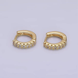 Diamond Studded Huggies - Simply Sunflowers
