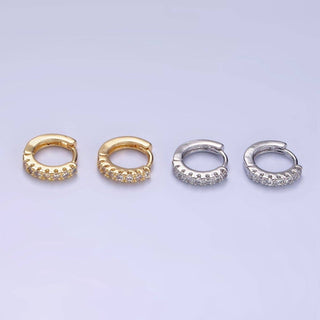 Diamond Studded Huggies - Simply Sunflowers