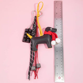Dog With Scarf And Chocolate Bar Bag Charm - Simply Sunflowers
