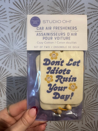 Don't Let It Ruin Your Day Car Air Freshener - Simply Sunflowers
