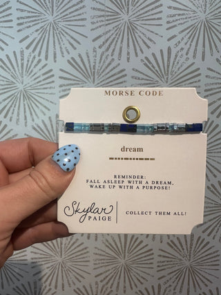 Dream Morse Code Bracelet - Simply Sunflowers