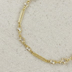 Paperclip And Stars Gold Bracelet