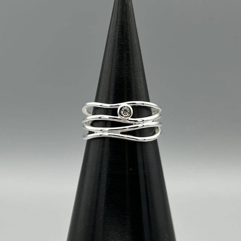 Silver Multi Banded Ring