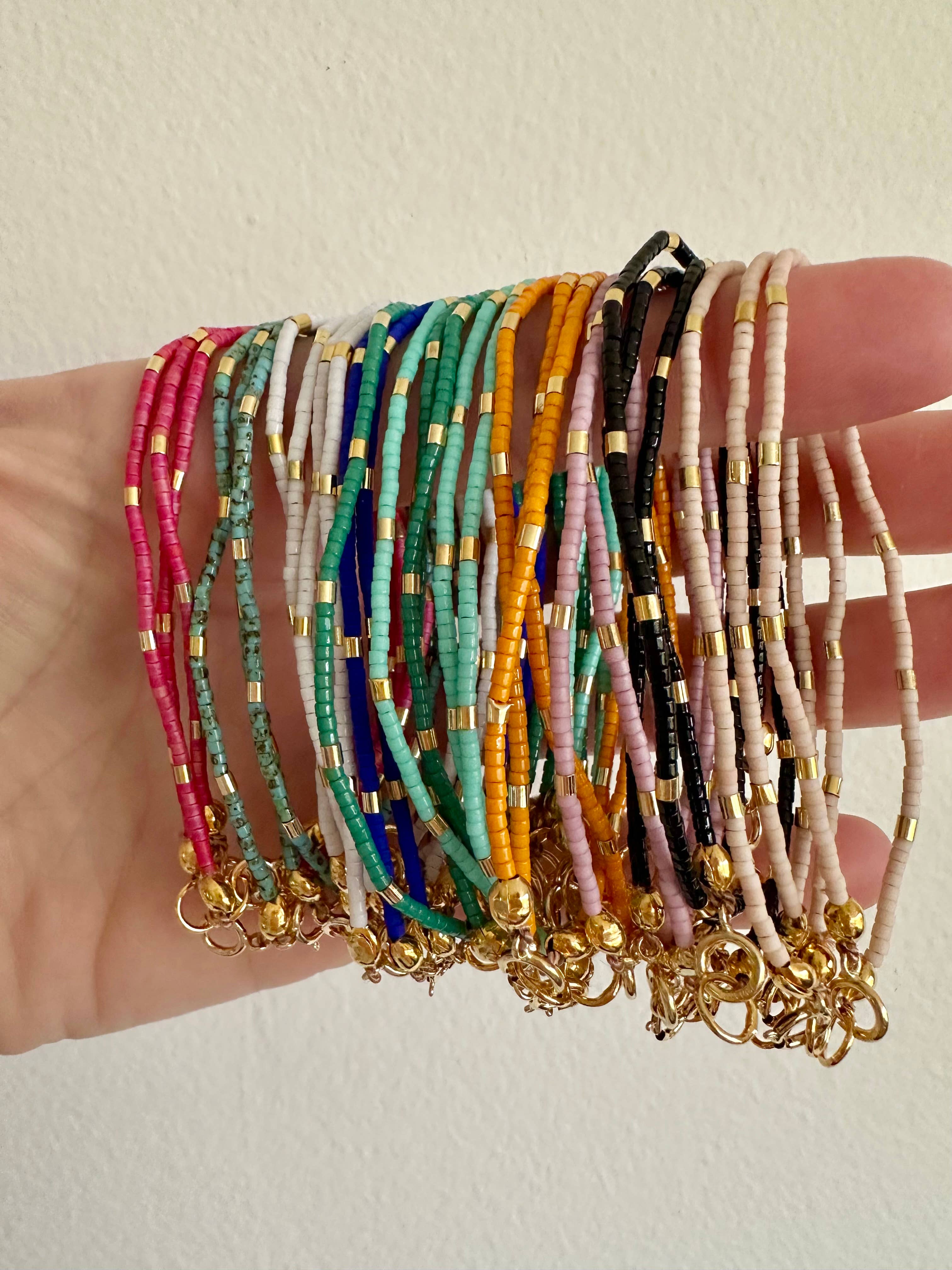 Colorful Gold Bar Bracelet