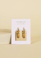 Gold Textured Earrings