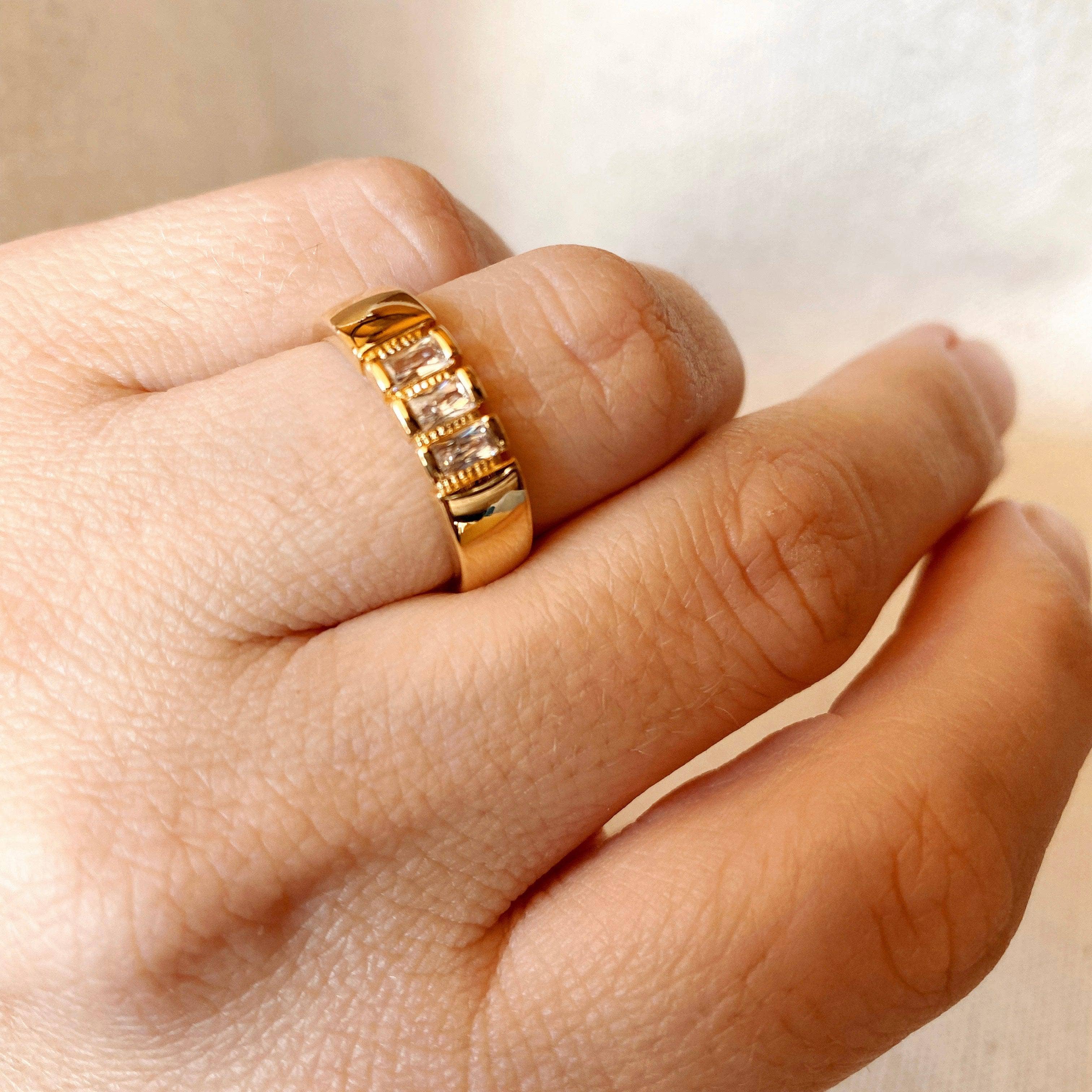 Cubic Zirconia Stone Ring
