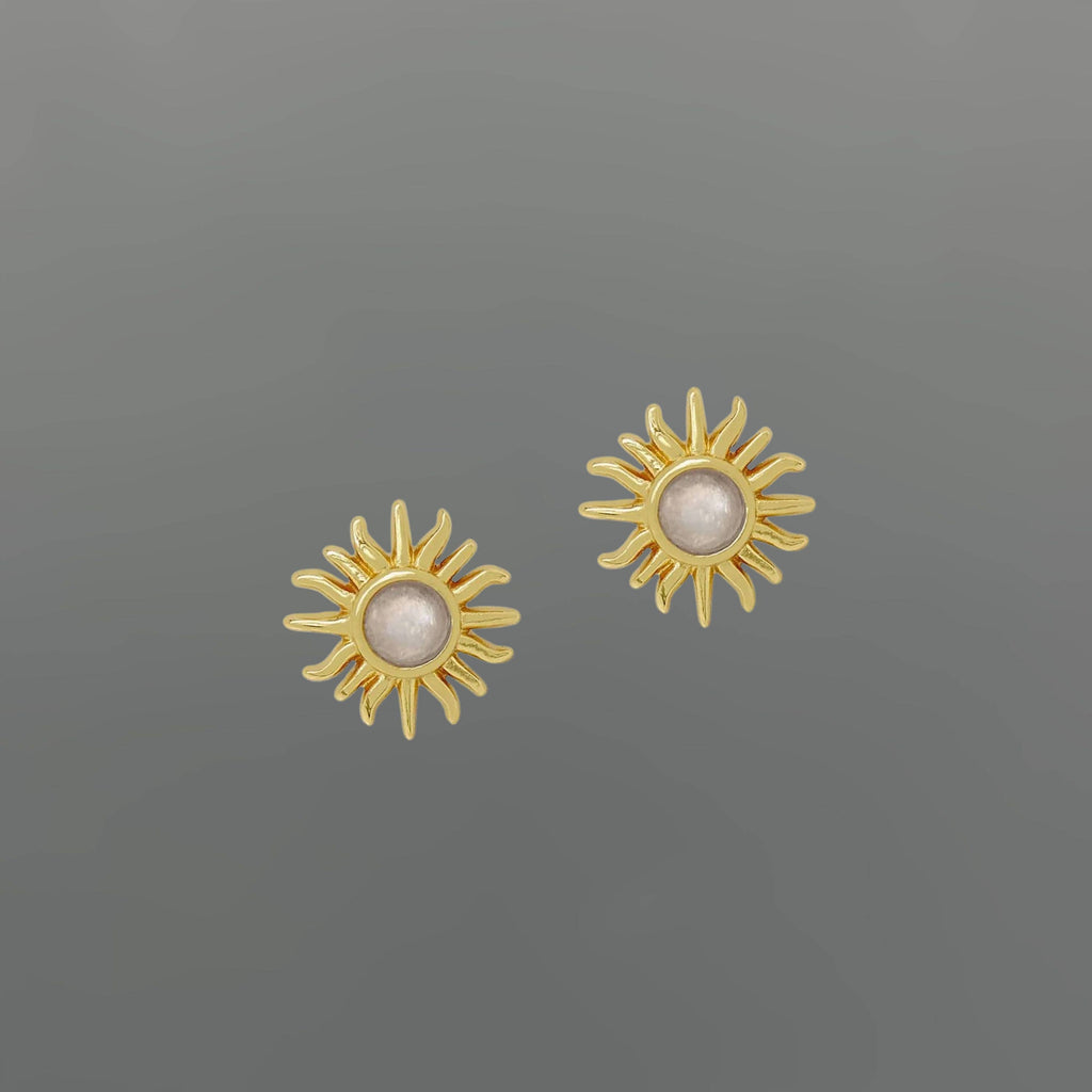 Gold Sun Earrings